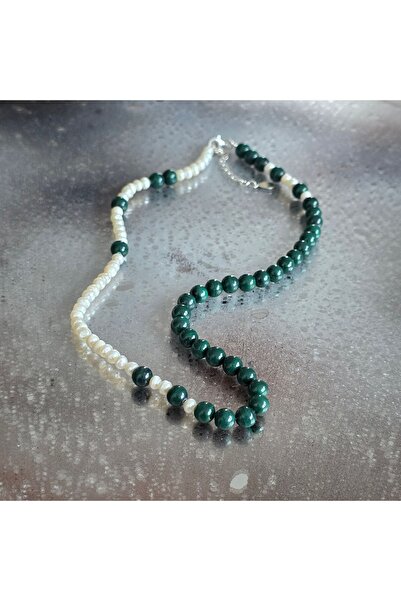 DRUZY Colier perle si malachit Innate#4