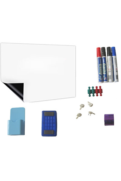 OEM Set tabla magnetica autoadeziva si accesorii, 60 x 100 cm, multicolor