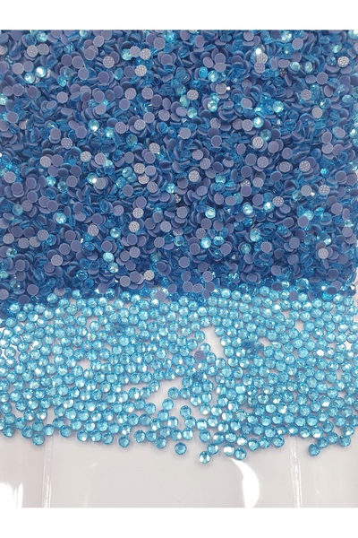 CRYSTALSHOP Термофиксиращи се камъчета за гладене Ss10 Бебешко синьо - (25 гр...