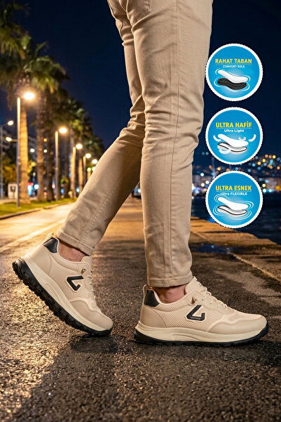 WALKWAY Bel Navy Blue Mesh Lightweight Flexible Men's Sports Shoes 2075 Ales m