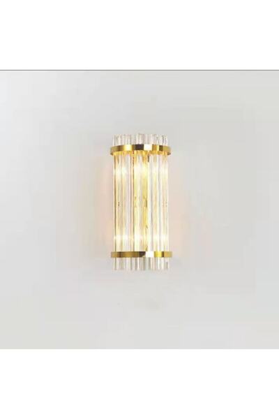 OEM Indoor Wall Lamp, Gold Stainless Steel and Crystal LED Wall Light, Warm C...