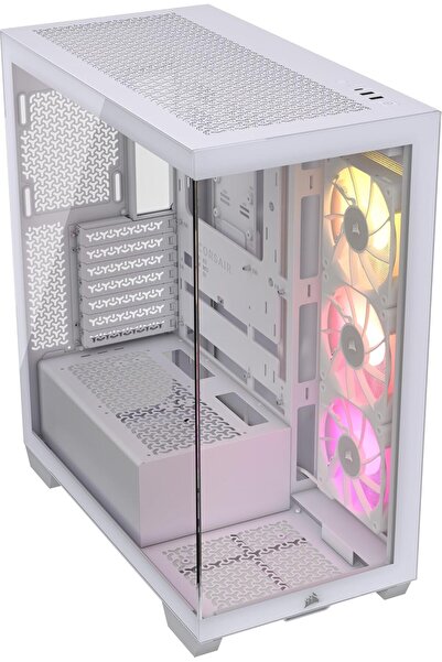 Corsair علبة كمبيوتر iCUE LINK 3500X RGB ATX متوسطة الحجم مع زجاج مقوى بانورا...