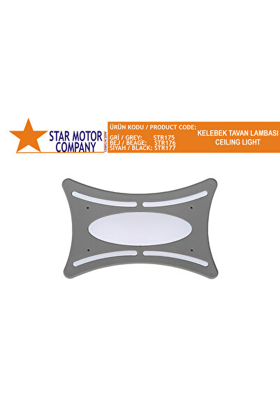 STAR MOTOR COMPANY ARAÇ TAVAN LAMBASI BÜYÜK MODEL GRİ RENK