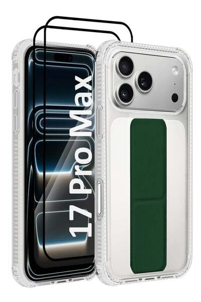 CATANES 3 Packs Finger Grip Clear Case Cover for iPhone 17 Pro Max - Kickstan...