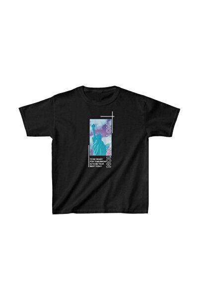 Mariposa Secret Kids Unisex Printed T-Shirt - Black