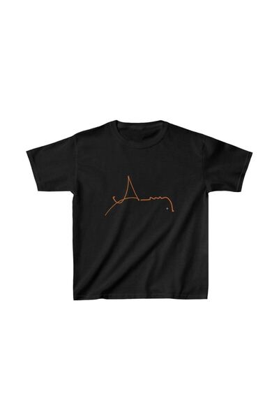 Mariposa Secret Unisex Kids Printed T-Shirt - Black