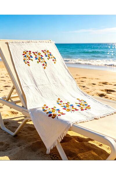 Lady Home 100% Cotton Organic Muslin Peştemal Bath Beach Towel 90 X 190
