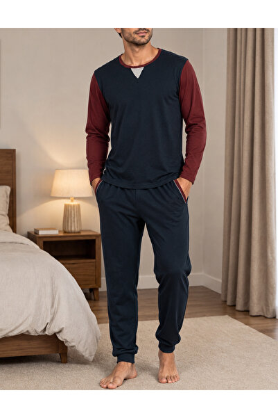 Evendi Pajamas, Navy blue/red