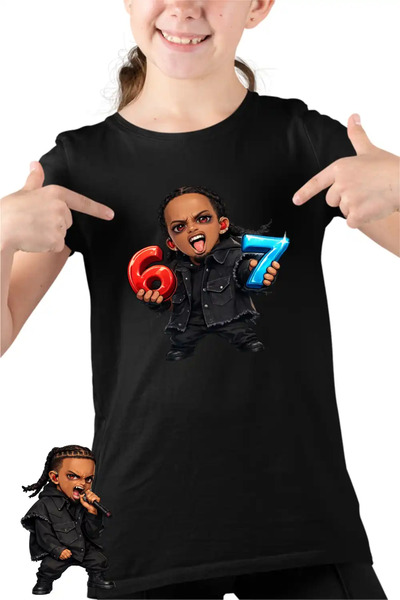 OEM Tricou Copii Fete Playboi Carti Six Seven 67