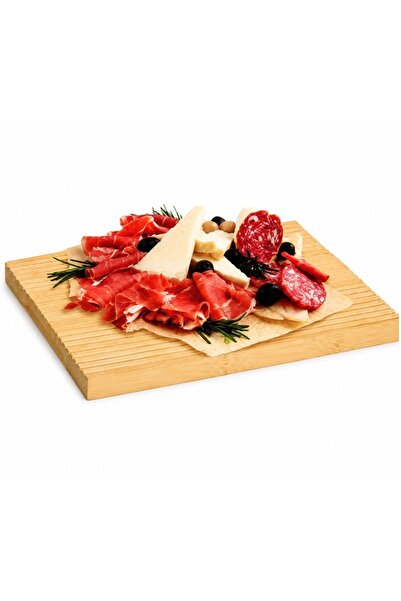 PUFO bamboo wood serving tray, striped model, for appetizers, cheeses, desser...