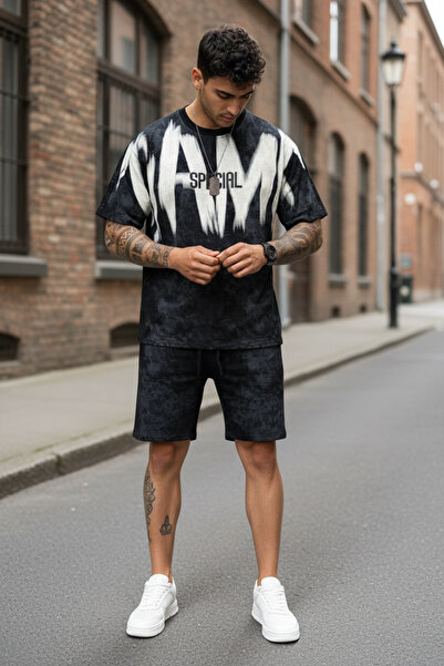 dehaine Summer set for men, t-shirt + shorts, men's short tracksuit, SA22