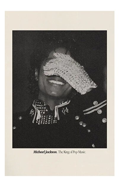 Taranist Poster - Michael Jackson Blindfolded Smile - Dramatic Black and Whit...