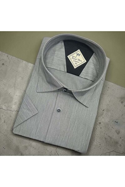EREN STYLE Linen Classic 100% Cotton Short Sleeve Anti-Sweat Shirt