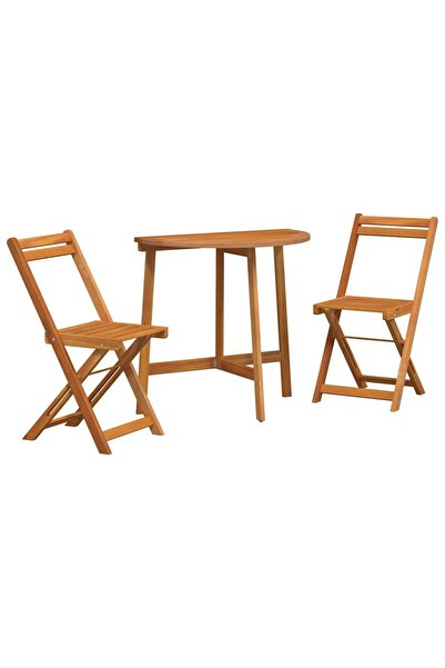 vidaxl Set bistro 3 pcs Ulei Lemn Solid de Acacia