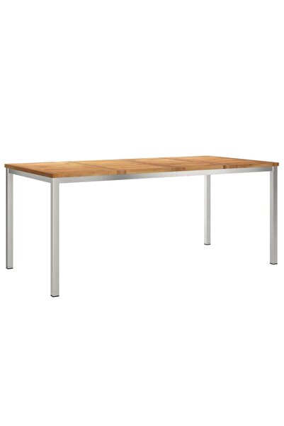 vidaxl Brown Dining Table 180 x 90 x 75 cm Solid teak wood