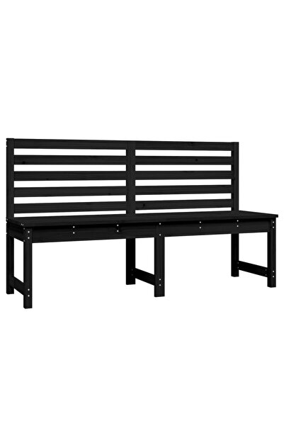 vidaxl Bancă de grădină, negru, 157,5 cm, lemn masiv de pin