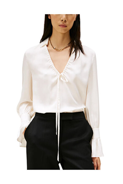 Tommy Hilfiger Γυναικεία Μπλούζα Εκρού WW0WW46846-YA8