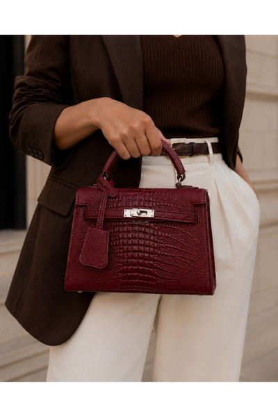 mothers dream Luxury Croc-Embossed Mini Top Handle Handbag – Available in 5 C...