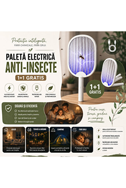 OEM 1+1 FREE Electric anti-insect paddle, USB charging (RO-V07)