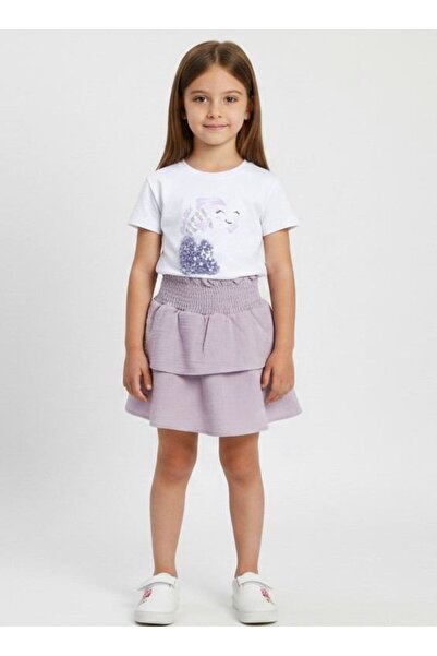 ALG Girls' Skirt Suit - Embroidered Cotton Fabric