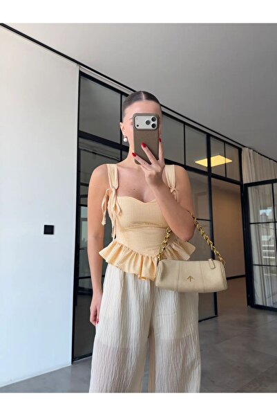 Bak'ap Bluză tip corset în carouri, stil premium și la modă