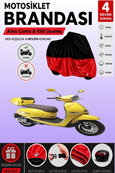 Cemku Double Black Top - Red Bottom, Rear Bag Compatible Kuba Brilliant 50 Mo...