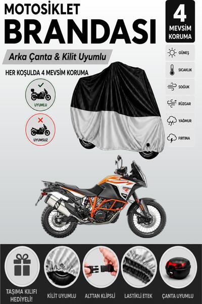 Cemku Double Black Top - Gray Bottom, Rear Bag Compatible Ktm 1290 Super Adve...