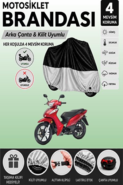 Cemku Double Black Top - Gray Bottom, Rear Bag Compatible Legal Fox Motorcycl...