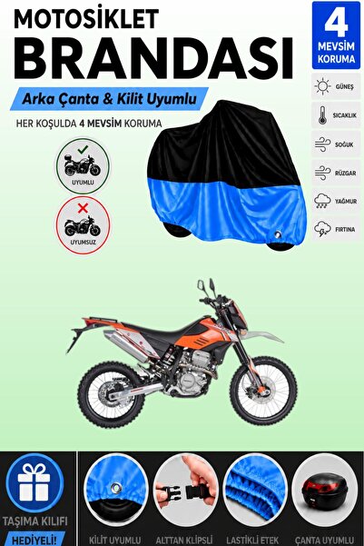 Cemku Double Black Top - Blue Bottom, Rear Bag Compatible Mondial X-Treme End...