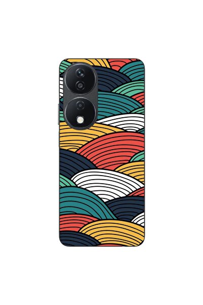 OEM Husa compatibila cu Honor X7b Silicon Gel Tpu Model Abstract Striped Peaks