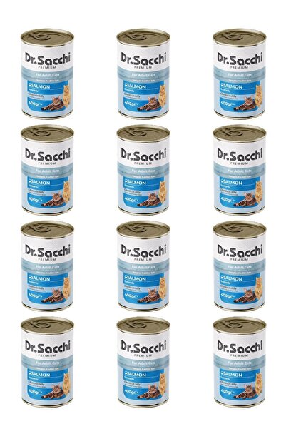 Dr. Sacchi Dr.Sacchi yetişkin kedi-somonlu 400gr x 12 adet