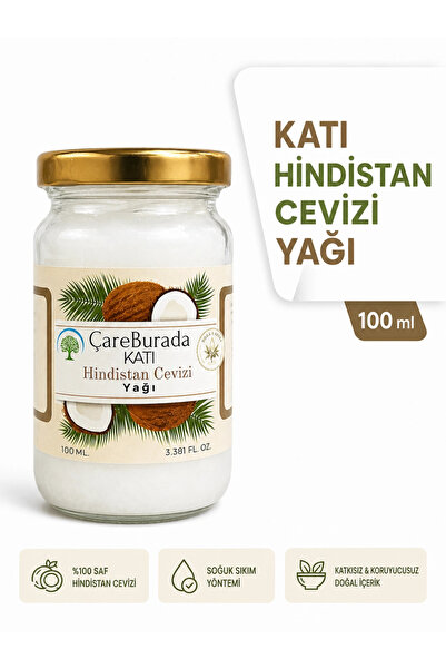 Çare Burada ÇareBurada Katı Hindistan Cevizi Yağı 100 ml. - Soğuk Sıkım
