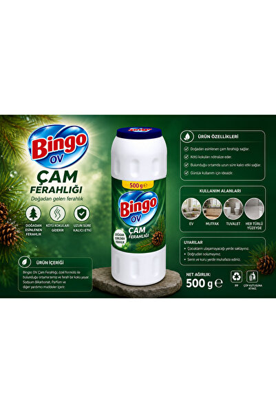 Bingo Ov Toz Vim Mekanik Temizleme Tozu 500 gr Çam Ferahlığı