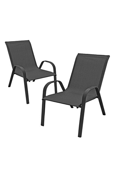 Kiwari Set of 2 Lago Chairs, 55.5x72.5x92.5 cm, Stackable, Maximum Weight 110...