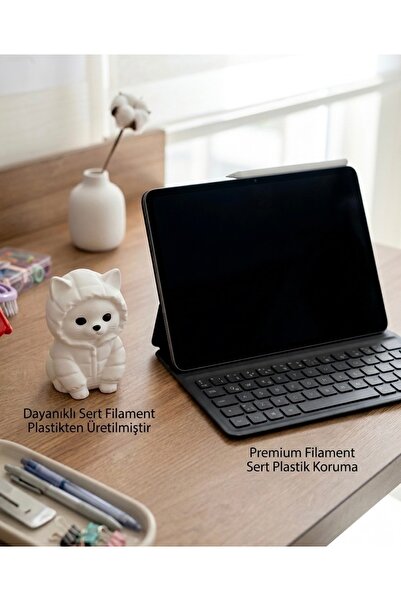 YSR HOME Dekoratif Sevimli Montlu Kedi Biblosu - Masa Üstü Kedi Figürü Ofis E...