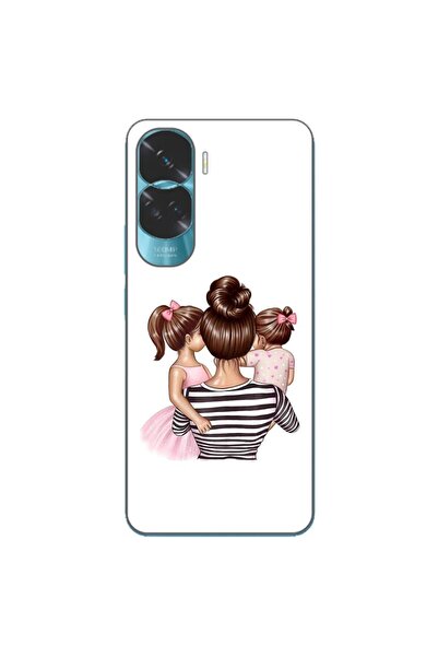 OEM Θήκη συμβατή με Honor 90 Lite 5G Σιλικόνης TPU με σχέδιο Μαμά και Κορίτσια
