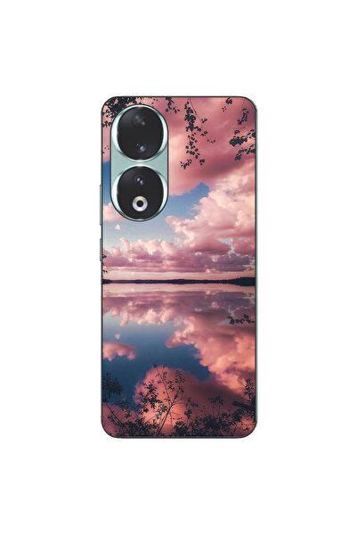 OEM Husa compatibila cu Honor 90 5G Silicon Gel Tpu Model Pink Clouds