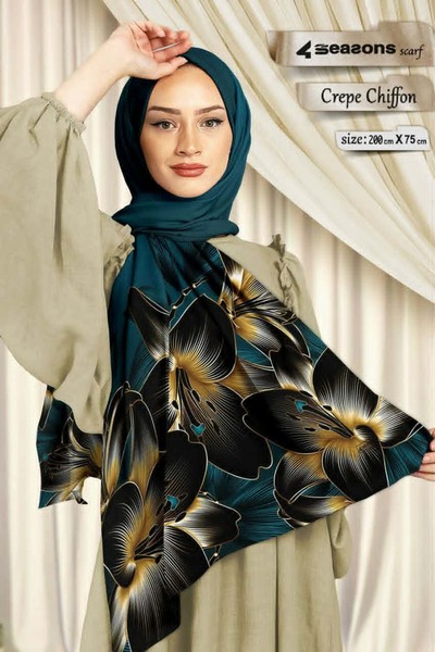 4seasons scarf Crepe Chiffon Veil