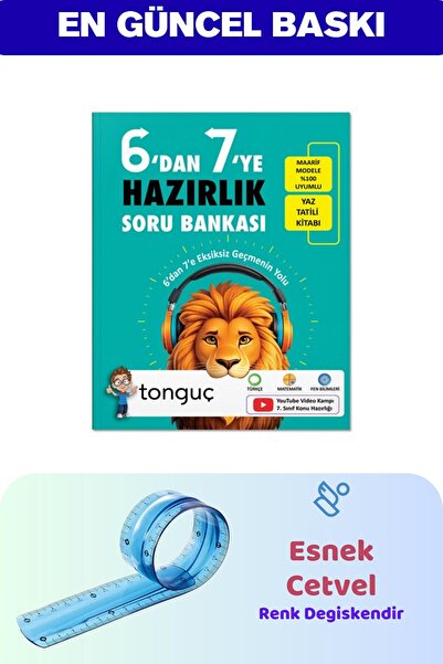 Tonguç Yayınları 6'dan 7'ye Hazırlık Kitabı - Esnek Cetvel 30 cm