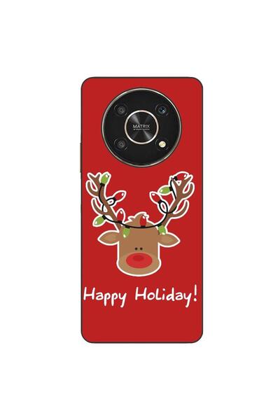 OEM Husa compatibila cu Honor X30 Silicon Gel Tpu Model Craciun Ren Happy Hol...