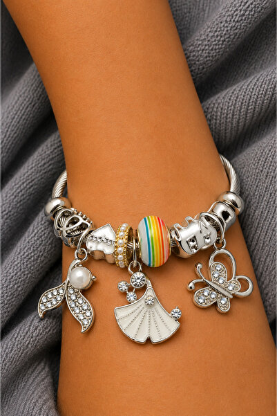 MakeWell Mixed Figure Charm Bracelet – Stainless Steel Women's Bracelet
