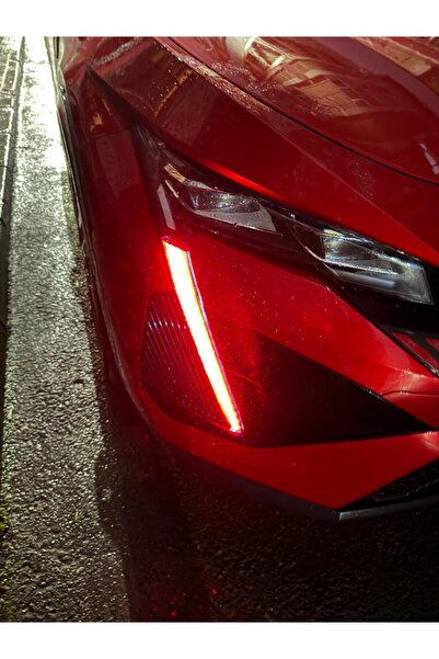 Ark Sticker Peugeot 408 Gündüz Led Sticker Set Kırmızı