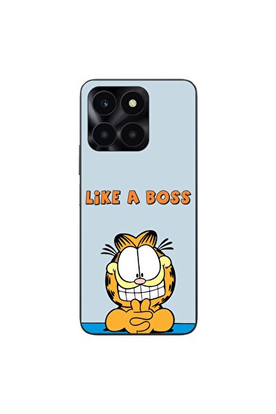 OEM Case compatible with Honor X6a Silicone Gel Tpu Pattern Garfield Like A Boss