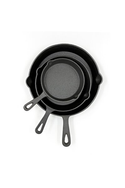 Juls & sim Cast Iron Pan Set Juls&Sim® – 3 dimensions 16 cm, 20 cm, 25 cm, si...