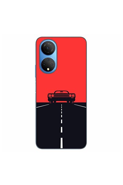 OEM Husa compatibila cu Honor X7 Silicon Gel Tpu Model Red Sky Muscle Car