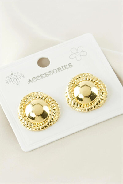 Generic Brand Round Metal Earrings