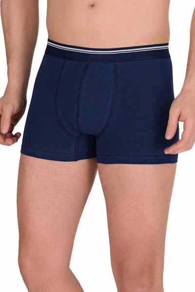 Generic Brand Glb-Stl41414 Lycra Men's Large Size Boxer Shorts Navy Blue 1097B