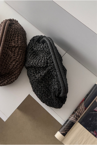 Mupa Shoes Ženska slamnata torba CRNA SLAMA