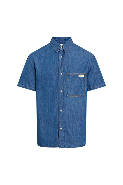 Calvin Klein Mens Denim Short-Sleeve Shirt XXL