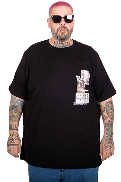 ModeXL Mode XL Plus Size T-Shirt Ovo je tvoje vreme U26106 CRNA